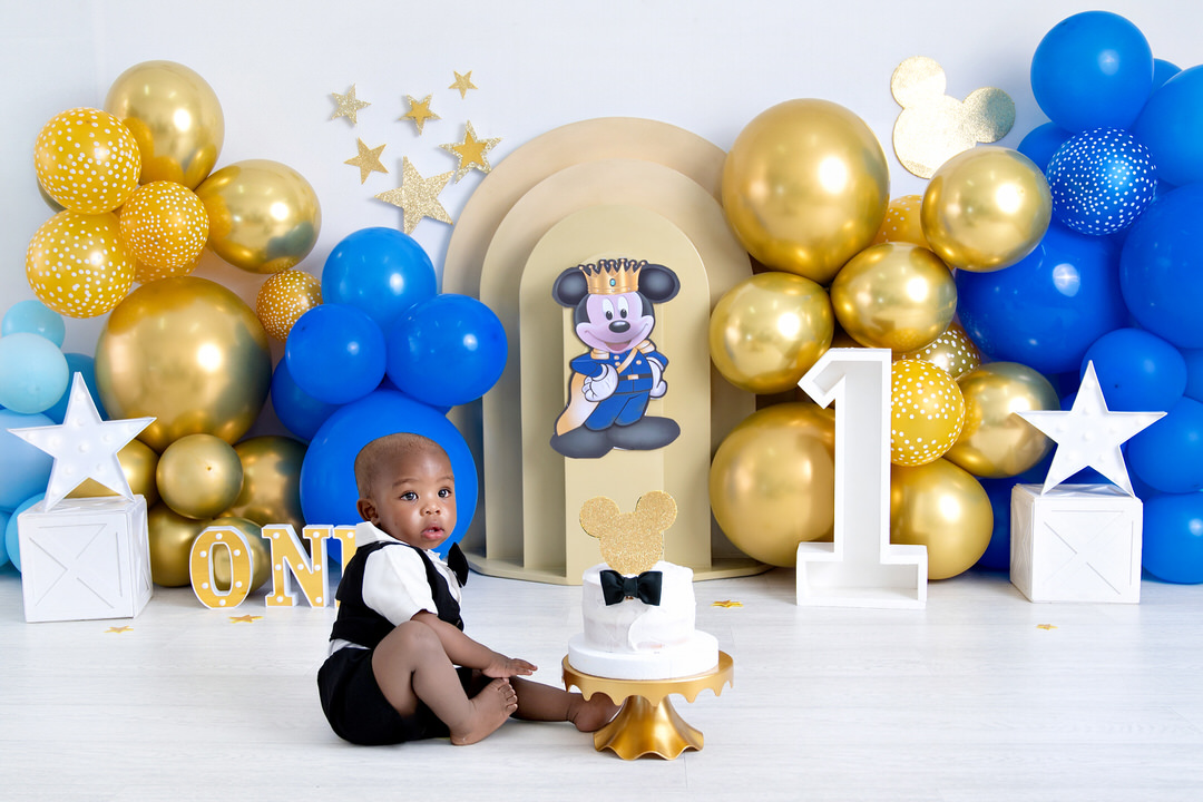 blue gold mickey mouse