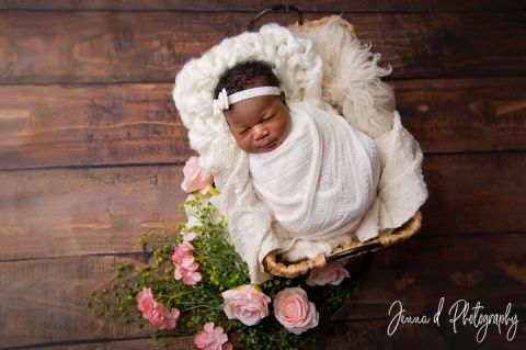 newborn photo shoot for baby girls