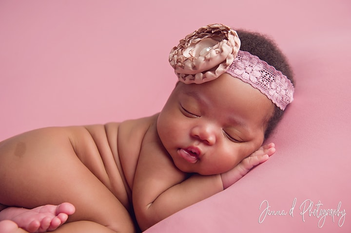 Pink Newborn baby photo shoot