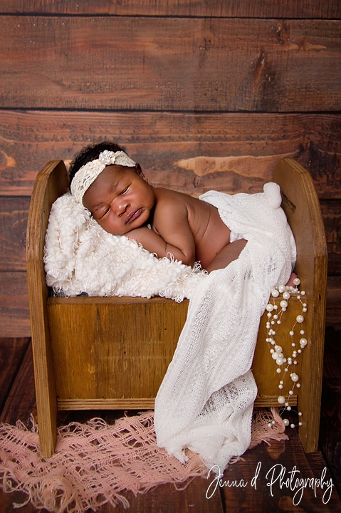newborn photo shoot for baby girl