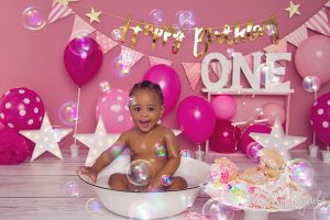 first birthday smash and splash session