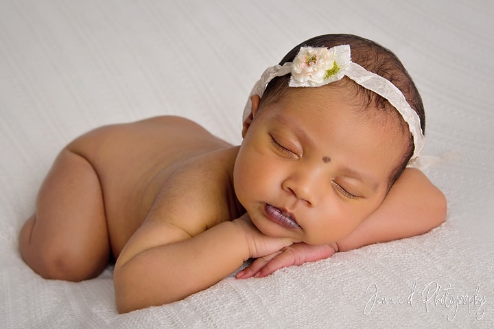 Newborn baby photo shoot for Vidhi in my custom baby studio