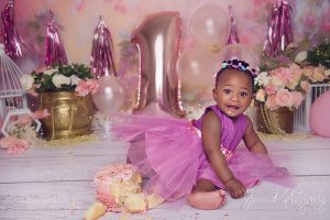 rosegold cake smash photos