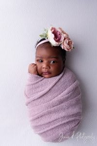newborn wrapped huge headband