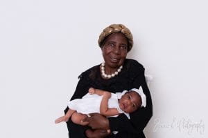 grandma and newborn baby
