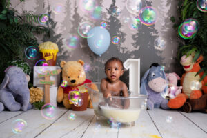ready to for baby swim schools in the moot practising in his bath